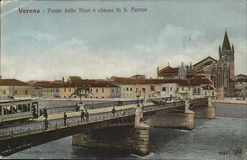 Verona Italia Ponte delle Navi e chiesa di S. Fermo Kat. 