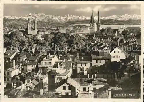 Zuerich Altstadt See Alpen / Zuerich /Bz. Zuerich City