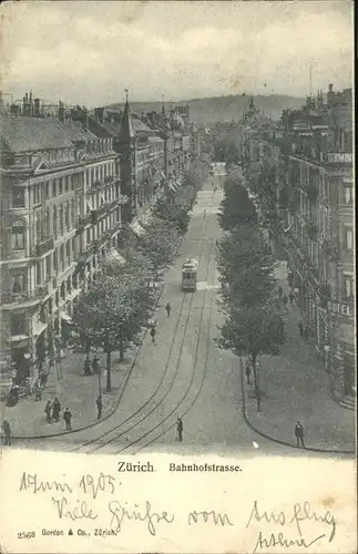 Zuerich Bahnhofstrasse Strassenbahn  / Zuerich /Bz. Zuerich City