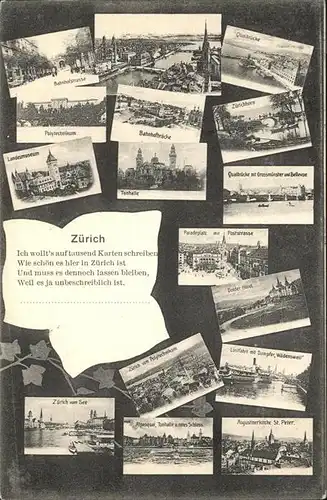 Zuerich Bruecke Landesmuseum Polytechnikum  / Zuerich /Bz. Zuerich City