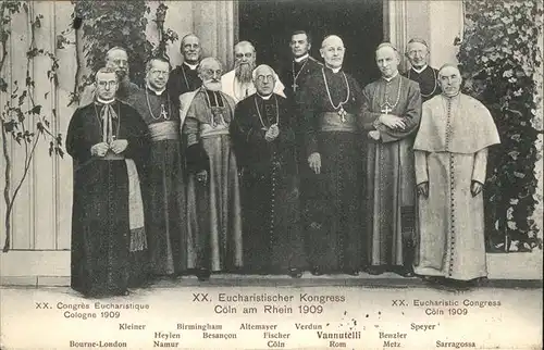 Koeln Eucharistischer Kongress 1909 Geistliche Kat. Koeln