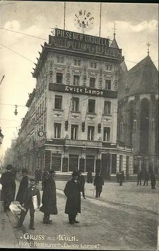 Koeln Hote Restaurant Ewige Lampe Maenner Kat. Koeln