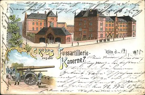 Koeln Fussartillerie Kaserne 7 Soldaten Kat. Koeln