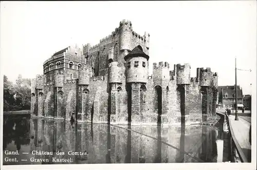 Gand Belgie Chateau Comtes Kasteel Wasserschloss Kat. 
