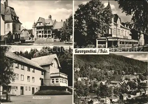 Georgenthal Hotel Dt Hof Cafe Adler Bodebachmuehle Teilansicht Kat. Georgenthal