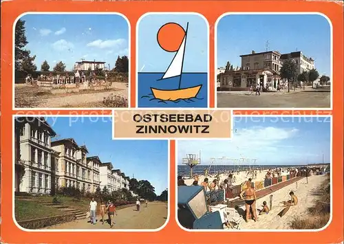 Zinnowitz Ostseebad Usedom Minisportanlage Bodenschach Karl Marx Strasse Ferienheim "Glueck auf" Strand Kegelbahn Kat. Zinnowitz