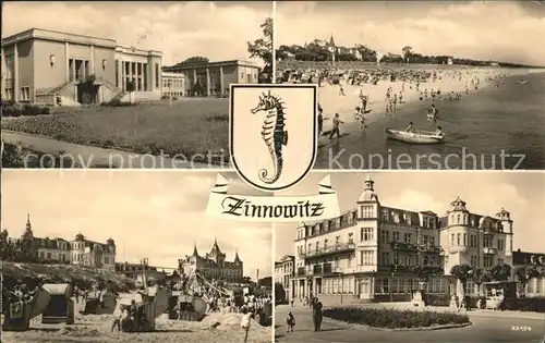 Zinnowitz Ostseebad Usedom Strand Wappen Promenade Kat. Zinnowitz