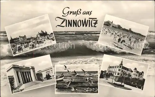 Zinnowitz Ostseebad Usedom Strand Haeuser Kat. Zinnowitz