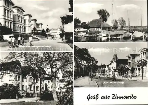 Zinnowitz Ostseebad Usedom Strasse der Voelkerfreundschaft Bodden Karl Marx Strasse Kat. Zinnowitz