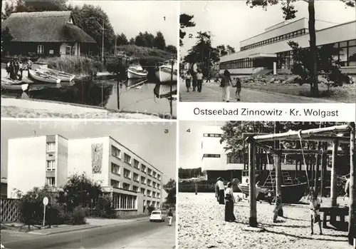 Zinnowitz Ostseebad Usedom Bootshafen Achterwasser Erholungsheim Roter Oktober Kat. Zinnowitz