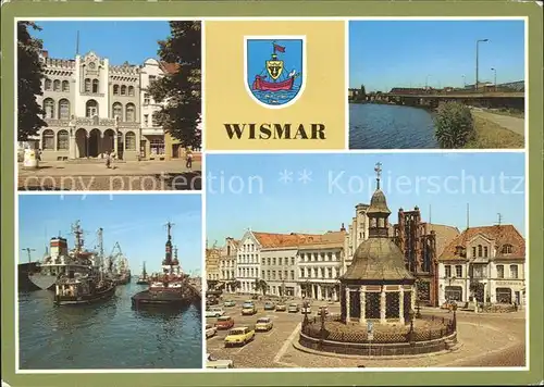 Wismar Mecklenburg Vorpommern Hafen Stadthaus Hochbruecke Wasserkust Alter Schwede Wappen / Wismar /Wismar Stadtkreis