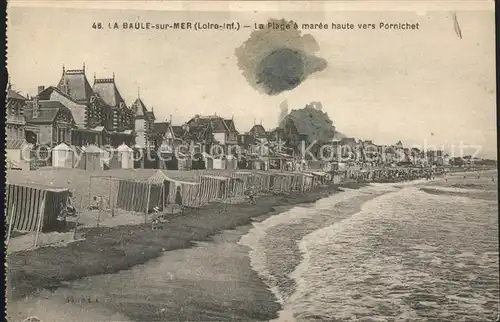 La Baule sur Mer Plage a maree haute vers Pornichet Kat. La Baule Escoublac