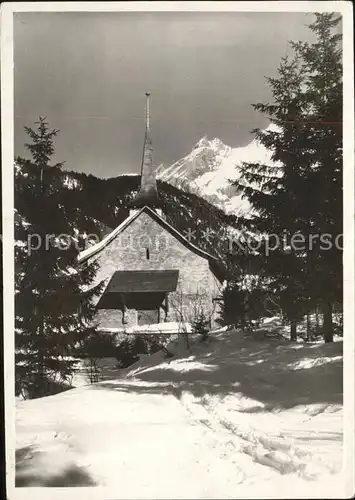 Thun Bergkirche im Schnee Kat. Thun