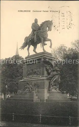 Karlsruhe Denkmal Kaiser Wilhelm  Kat. Karlsruhe