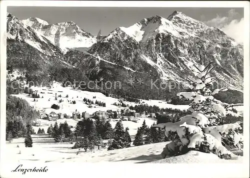 Lenzerheide Albula Gesamtansicht mit Alpen Wintersportplatz Kat. Lenzerheide