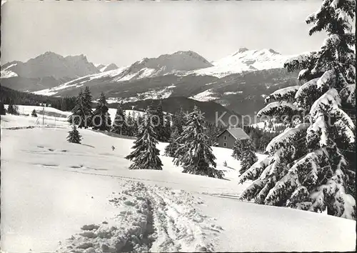 Lenzerheide Valbella mit Piz Arblatsch Toisa und Curver Kat. Lenzerheide