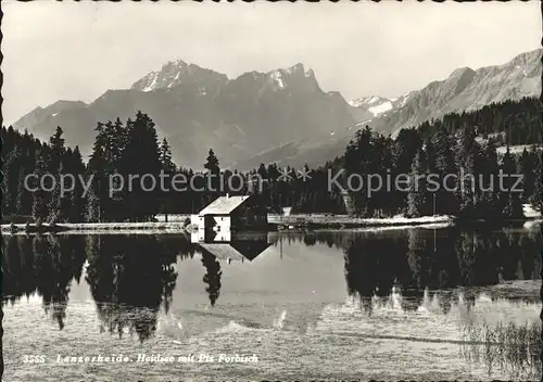 Lenzerheide Albula Heidsee mit Piz Forbisch Oberhalbsteiner Alpen Kat. Lenzerheide