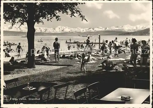 Zuerich Strandbad Zuerichsee Alpenpanorama / Zuerich /Bz. Zuerich City