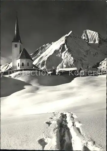 Tenna Kirchlein mit Oberhorn Winterimpressionen Kat. Tenna