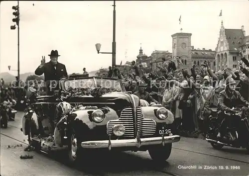 Zuerich Churchill in Zuerich 1946 / Zuerich /Bz. Zuerich City