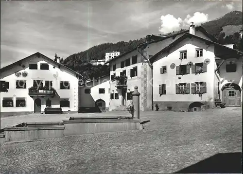 Scuol B?gl Grond Dorplatz Brunnen Kat. Scuol