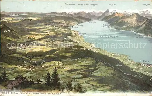 Gimel Biere Panorama Lac Leman et les Alpes Kat. Gimel