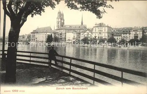 Zuerich vom Bauschaenzli / Zuerich /Bz. Zuerich City