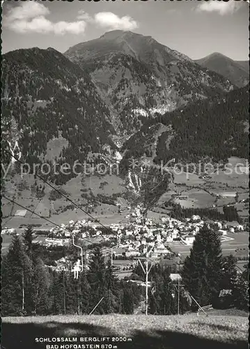 Bad Hofgastein Salzburg Schlossalm Berglift Alpenpanorama Kat. Bad Hofgastein