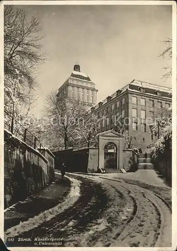 Zuerich Kuenstlergasse und Universitaet / Zuerich /Bz. Zuerich City