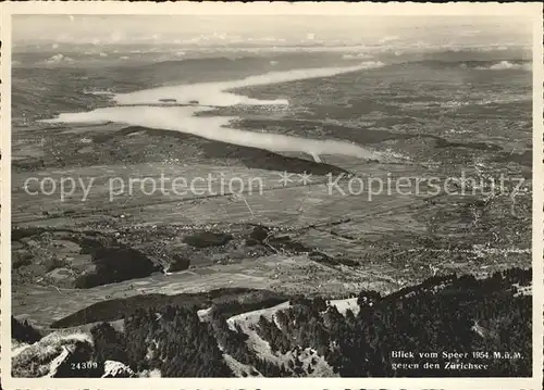 Zuerichsee Blick vom Speer / Zuerich /Bz. Zuerich City