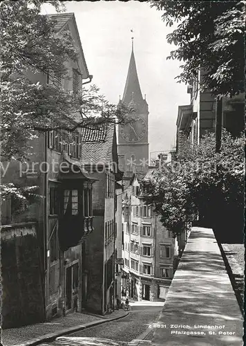 Zuerich Lindenhof Pfalzgasse St. Peter / Zuerich /Bz. Zuerich City