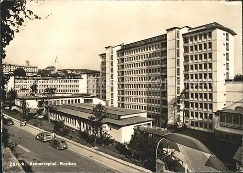 Zuerich Kantonsspital Westbau Autos / Zuerich /Bz. Zuerich City