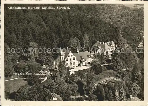 Zuerich Fliegeraufnahme Alkoholfreies Kurhaus Rigiblick / Zuerich /Bz. Zuerich City