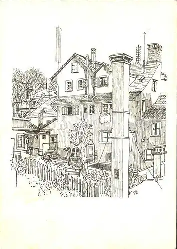 Zuerich Gottfried Kellers Geburtshaus Kuenstlerkarte / Zuerich /Bz. Zuerich City