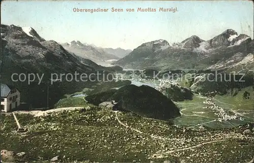 Muottas Muraigl mit Oberengadiner Seen Kat. Muottas Muraigl