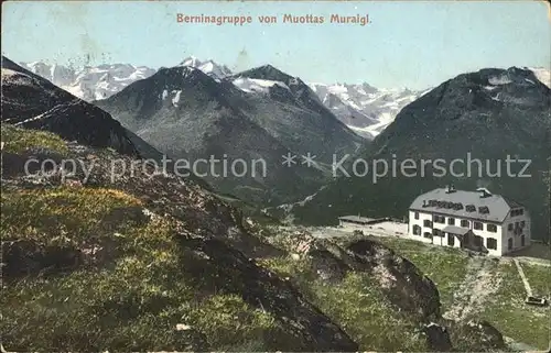 Muottas Muraigl Hotel Muottas Kulm mit Berninagruppe Kat. Muottas Muraigl