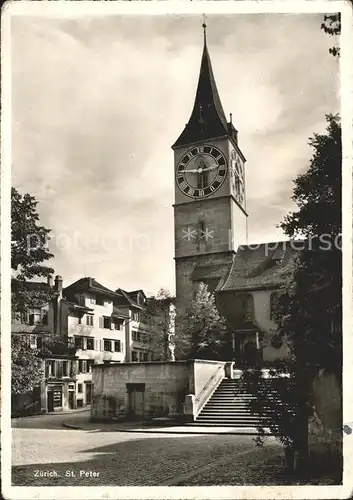 Zuerich Kirche St Peter / Zuerich /Bz. Zuerich City