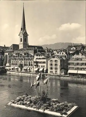 Zuerich Fraumuenster mit Muensterbruecke Teilansicht / Zuerich /Bz. Zuerich City