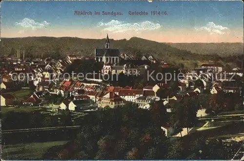 Altkirch Haut Rhin Elsass Gesamtansicht Gefechte 1914 16 Weltkrieg Kat. Altkirch