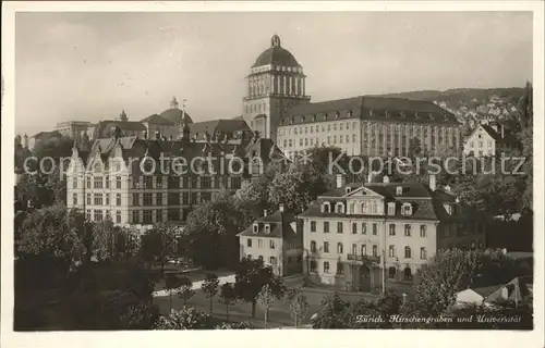 Zuerich Hirschengraben und Universitaet / Zuerich /Bz. Zuerich City