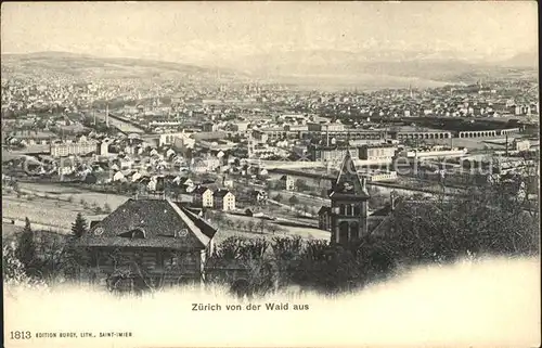 Zuerich Blick von der Waid / Zuerich /Bz. Zuerich City