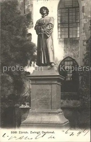 Zuerich Zwingli Denkmal / Zuerich /Bz. Zuerich City