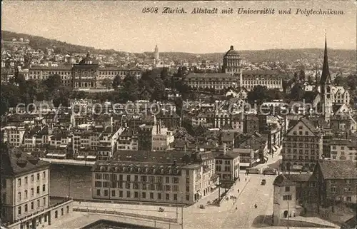 Zuerich Altstadt mit Universitaet und Polytechnikum / Zuerich /Bz. Zuerich City