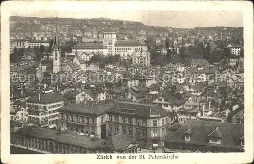 Zuerich Blick von der Peterskirche / Zuerich /Bz. Zuerich City