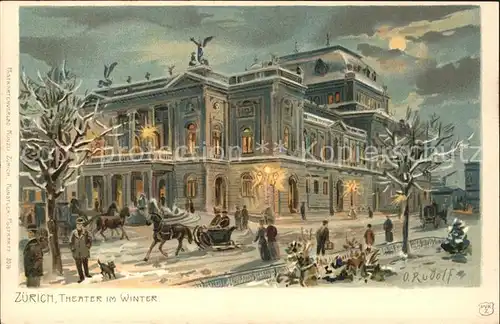 Zuerich ZH Theater im Winter / Zuerich /Bz. Zuerich City