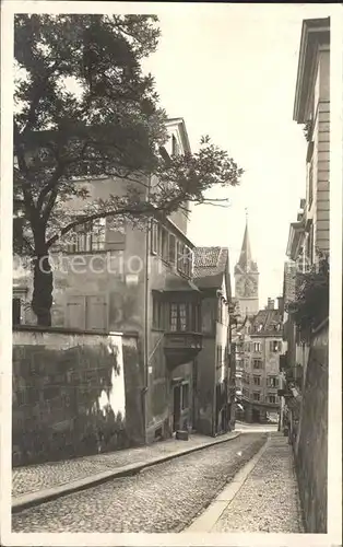 Zuerich Blick vom Lindenhof auf St Peter / Zuerich /Bz. Zuerich City