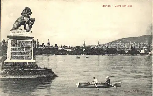 Zuerich Loewenstatue am See / Zuerich /Bz. Zuerich City