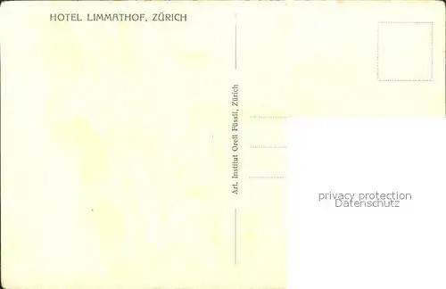 Zuerich Hotel Limmathof Limmatbruecke / Zuerich /Bz. Zuerich City