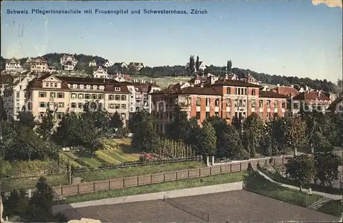 Zuerich Schweizer Pflegerinnenschule mit Frauenspital und Schwesternhaus / Zuerich /Bz. Zuerich City