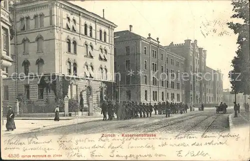 Zuerich Kasernenstrasse Soldaten / Zuerich /Bz. Zuerich City